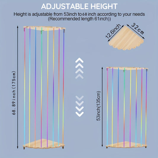 Pine Wood Stuffed Animal Storage Rack Corner & Wall Organizer