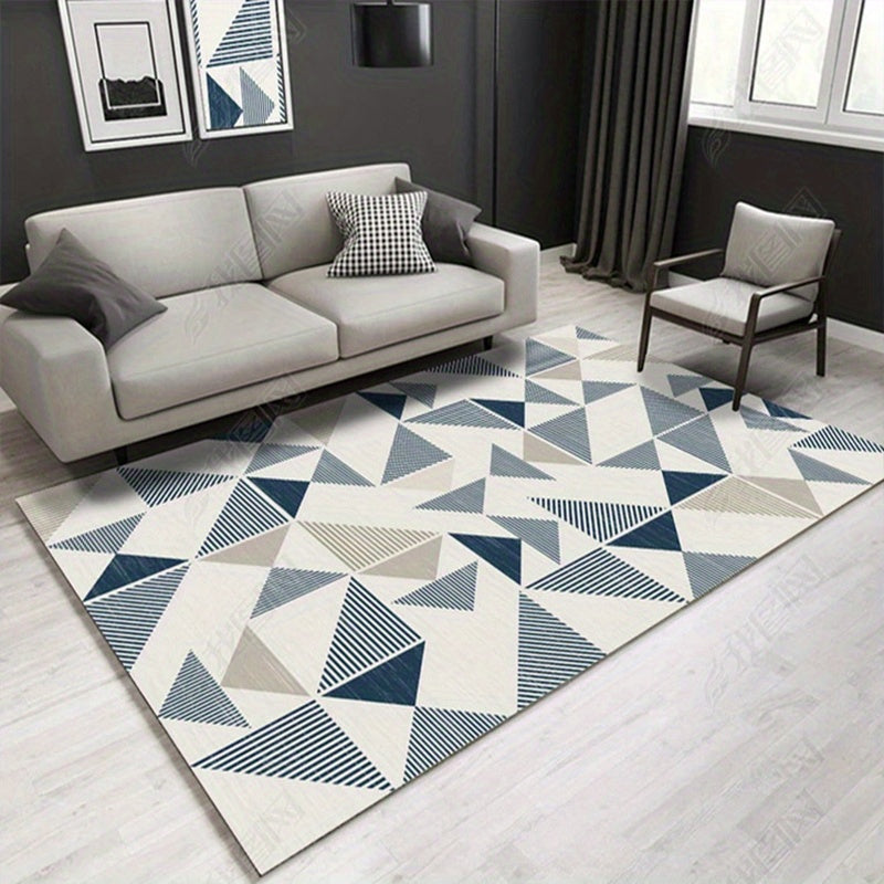 Soft Abstract Area Rug - Non-Slip Bedroom Carpet