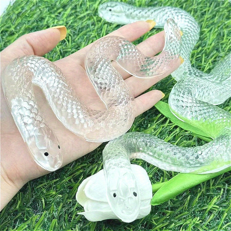 Soft Squeeze Toy Snake Green TPR Material Classroom Rewards