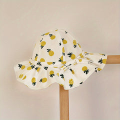 Baby Fruit Graphic Bow Bucket Hat Sun Protection Fisherman Hat