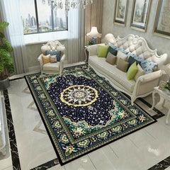 Green Texture Retro Carpet Court Style Classical American Rustic Carpet