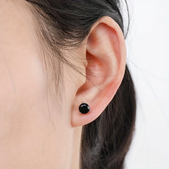 Spiral Stud Earrings 925 Sterling Silver Zircon Decor Delicate Jewelry