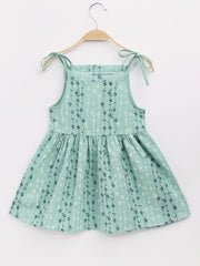 Baby Girls Casual Dress Flower Striped Cami Dress