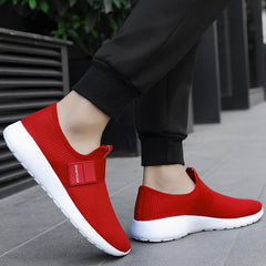 Men's Mesh Breathable Sneakers Running Shoes Red