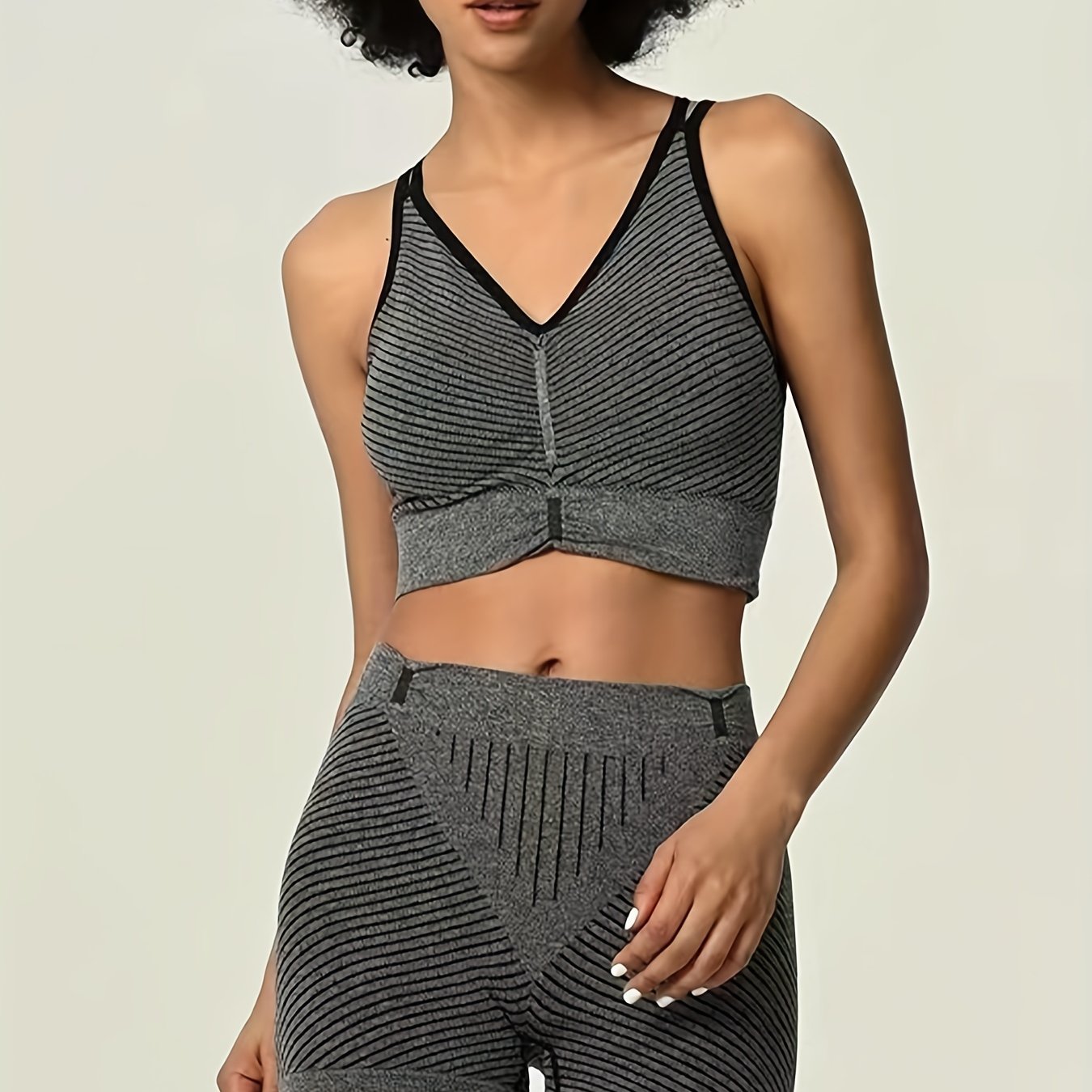 Striped Textured Bra & Panties Set