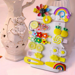 14pcs Baby Girls Cartoon Hair Clips Party Hair Accessories Sets Gift