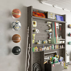 Basketball and Football Storage Rack Wall Mounted Display Frame