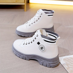 Women's Winter Lace-up Athletic Shoes with Ankle Boots