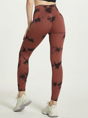 Tie Dye Yoga Workout Pants Stretch Sports Running Fitness Training Leggings