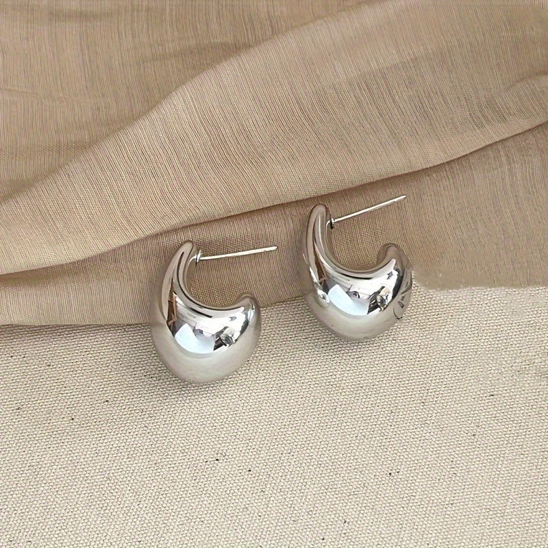 C Shaped Water Drop Women's Earrings