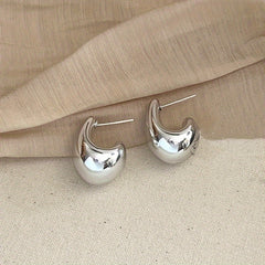 C Shaped Water Drop Women's Earrings