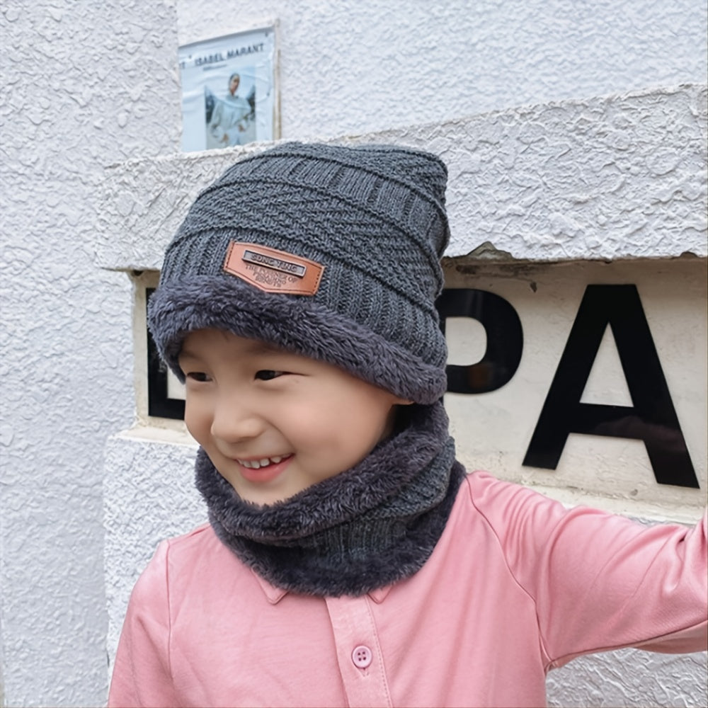 Winter Thickened Warm Beanie and Scarf Set