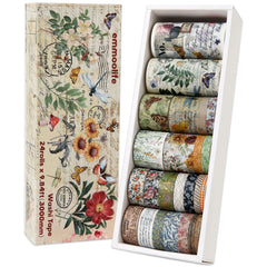 24pcs Plants Pattern Bronzing Washi Tapes Golden Foil Masking Tapes