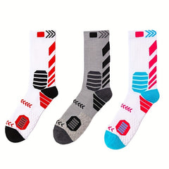 3 Pairs Sport Socks for Skateboard Basketball Runn