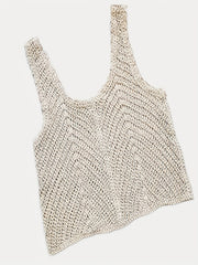Creux Crochet Tank Top Loose Sleeveless Summer Tank Top