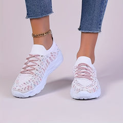 Women's Breathable Knit Sneakers Casual Running Shoes
