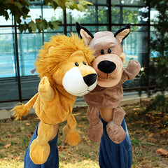 Adorable Lion Hand Puppet Cartoon Animal Plush Toy for Kids
