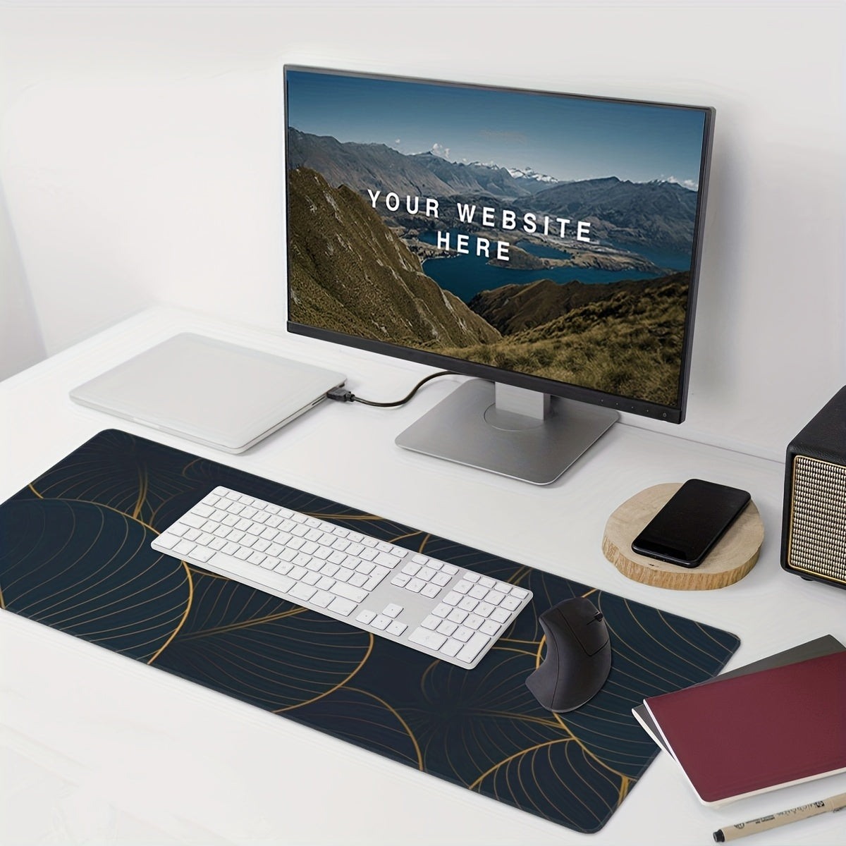 Large Gaming Mouse Pad With Rubber Base 35.4in X 15.7in
