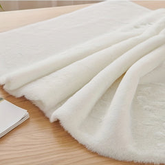 Rabbit Fur Fabric Clothing Vest Scarf Pillow DIY Toy Plush Material