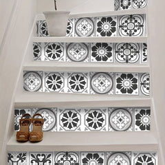 Moroccan Pattern Stair Sticker Self-adhesive Waterproof Tile Sticker