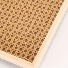 Solid Wood Rattan Legs Side Table for Living Room Bedroom Office