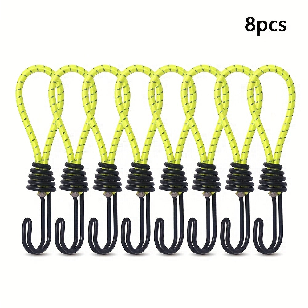 8pcs Camping Tent Elastic Rope Hook Bundle Canopy Accessories