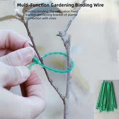 50pcs Adjustable Garden Twist Ties Secure Vine Green