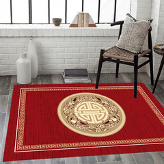 Fluffy Faux Wool Area Rug Non-slip Vintage Oriental Large Carpet