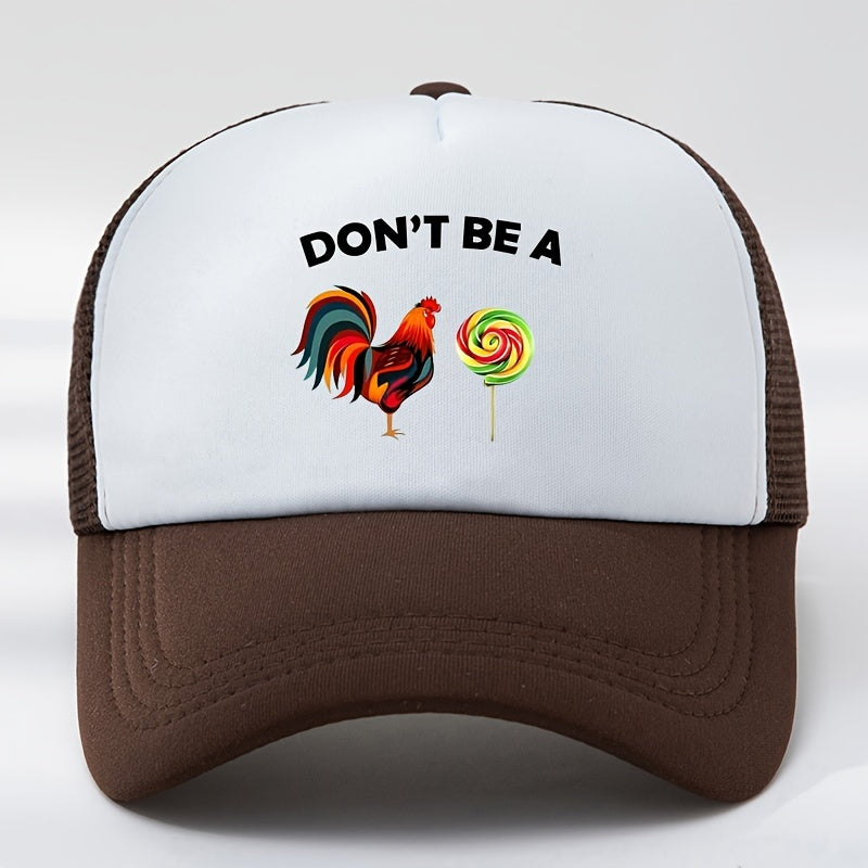 Outdoor Letter Printed Breathable Sports Peaked Cap for Fishing Cycling Hiking