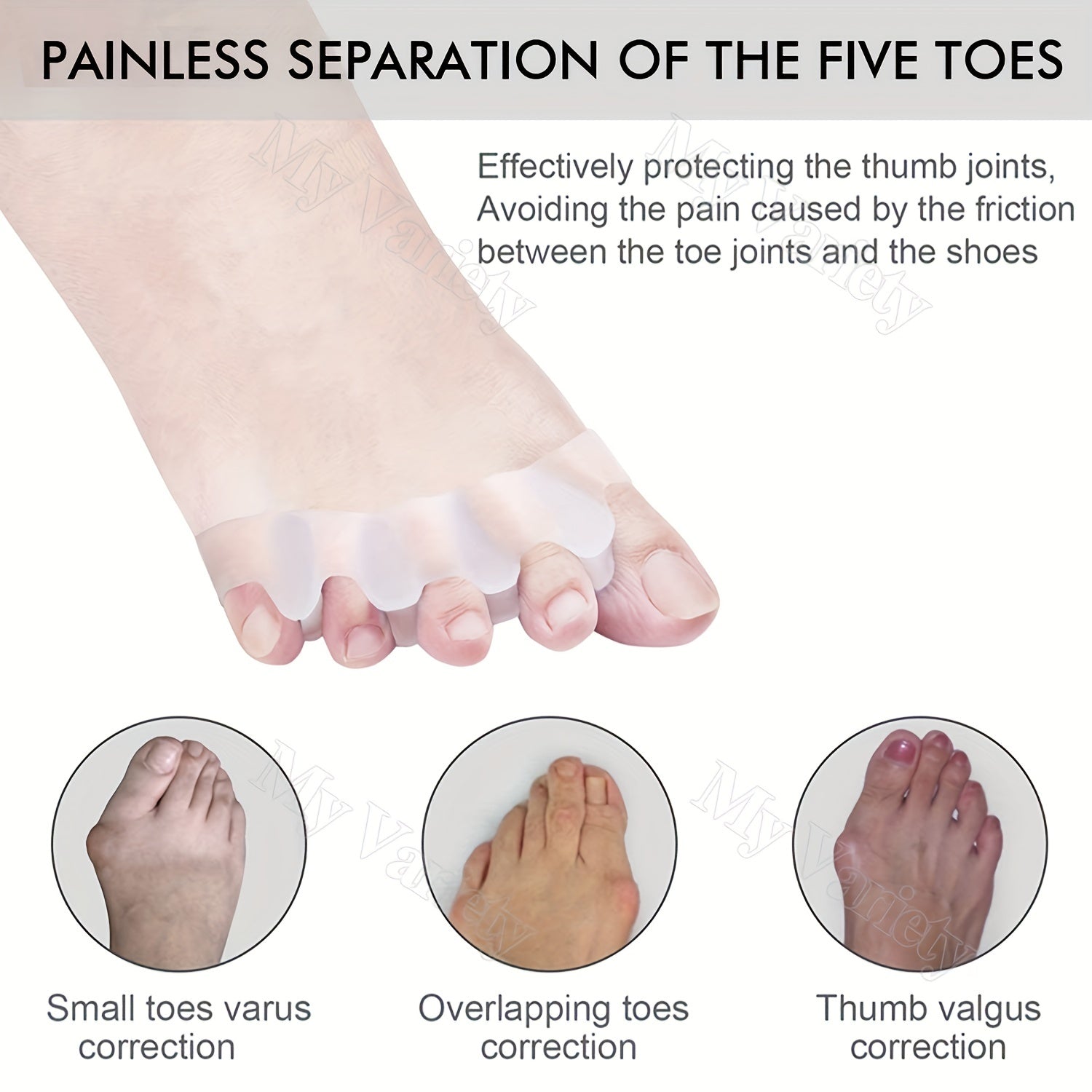 Silicone Toe Separator Gel Bunion Corrector Spreader