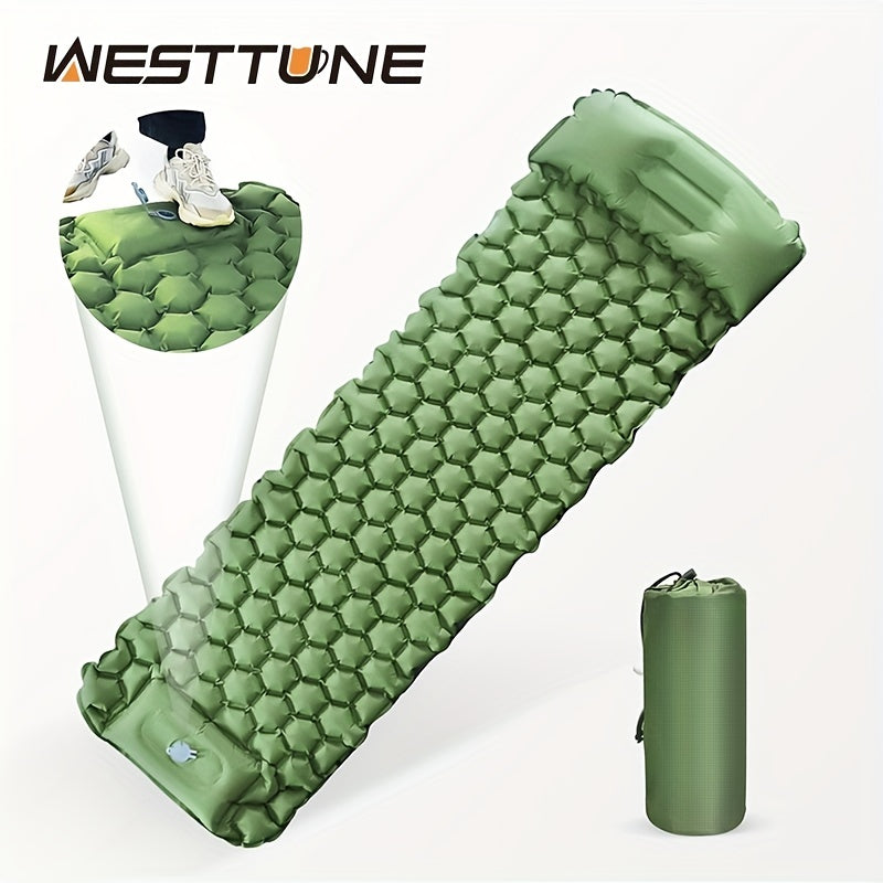 Inflatable Camping Mat & Pillow Set for Comfortable Outdoor Sleep