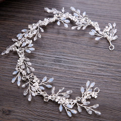 Golden Rhinestone Wedding Bride Hair Comb Headdress