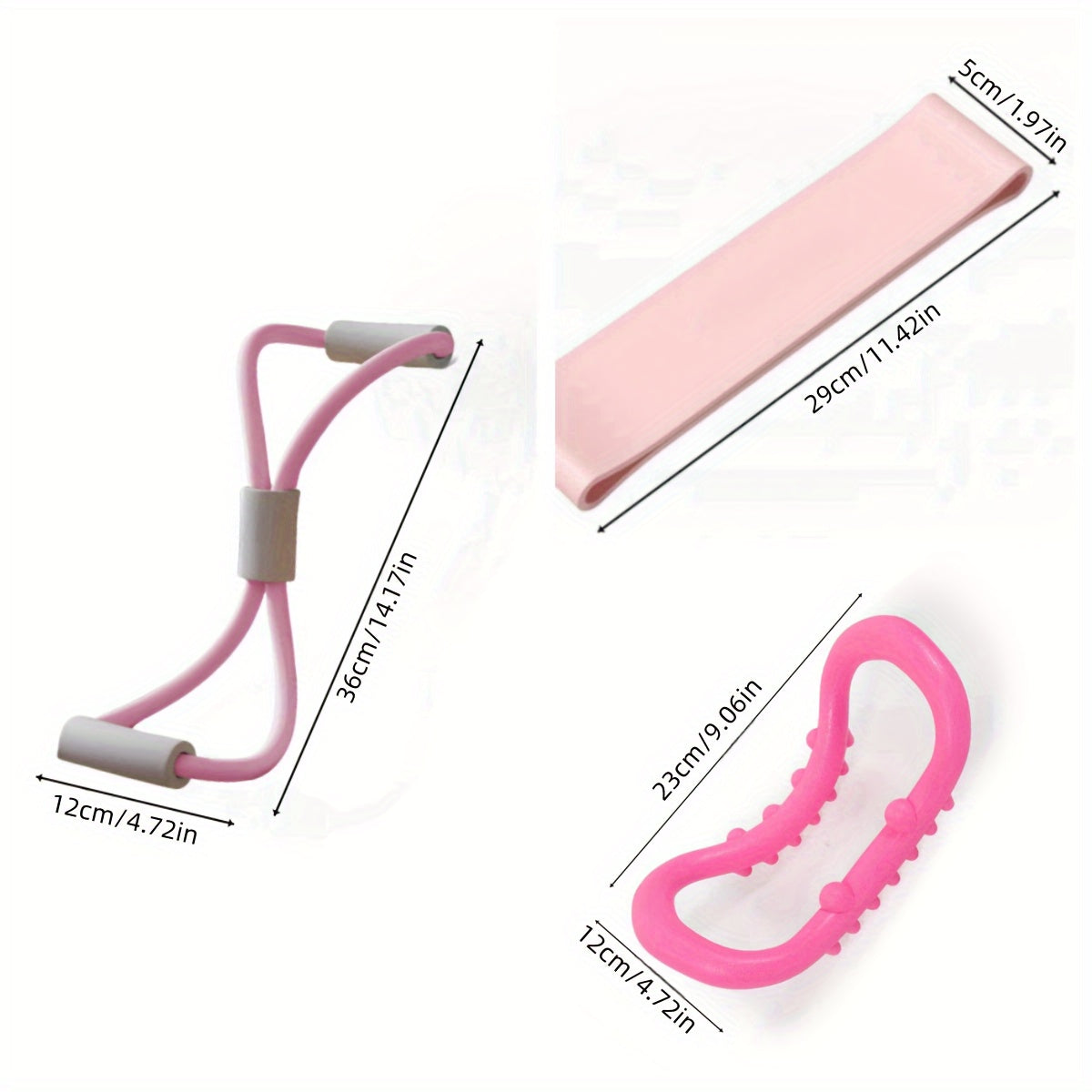 4pcs Yoga Set 8 Shaped Puller & 2 Stretching Rings for Indoor Workout