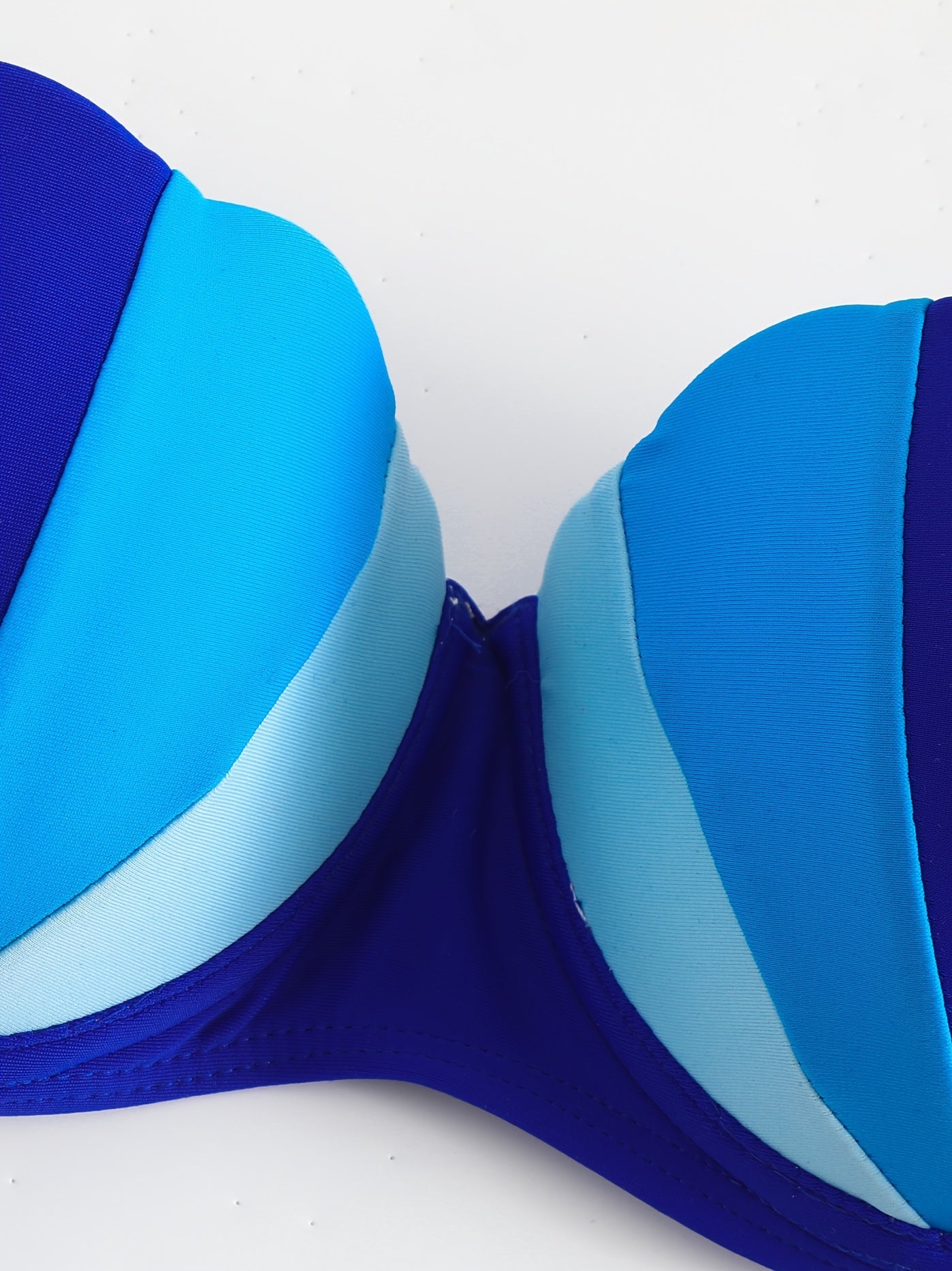 Sea Shell Shape Bikini Top Scallop Trim Bandeau Push Up Swimsuit Top
