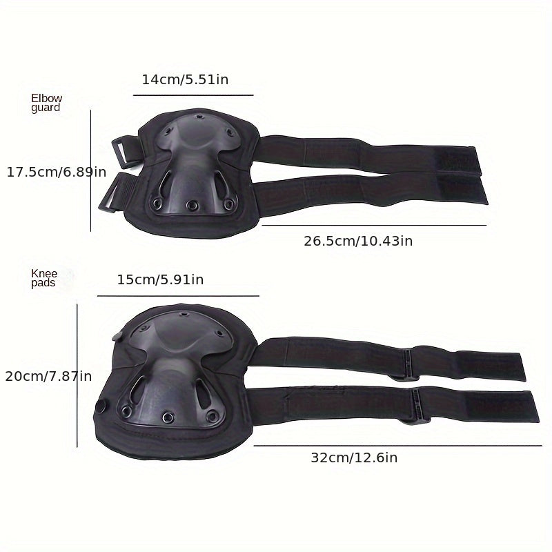 4pcs Knee Elbow Pads Set for Outdoor Activities