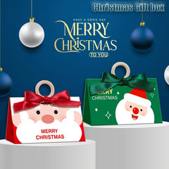 Christmas Gift Bags With Wooden Bracelet Handle - Set of 6