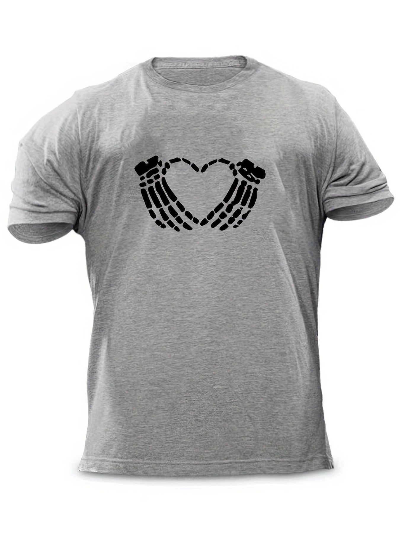 Men's Heart Graphic T shirt Casual Stretch Tee Summer Outdoor