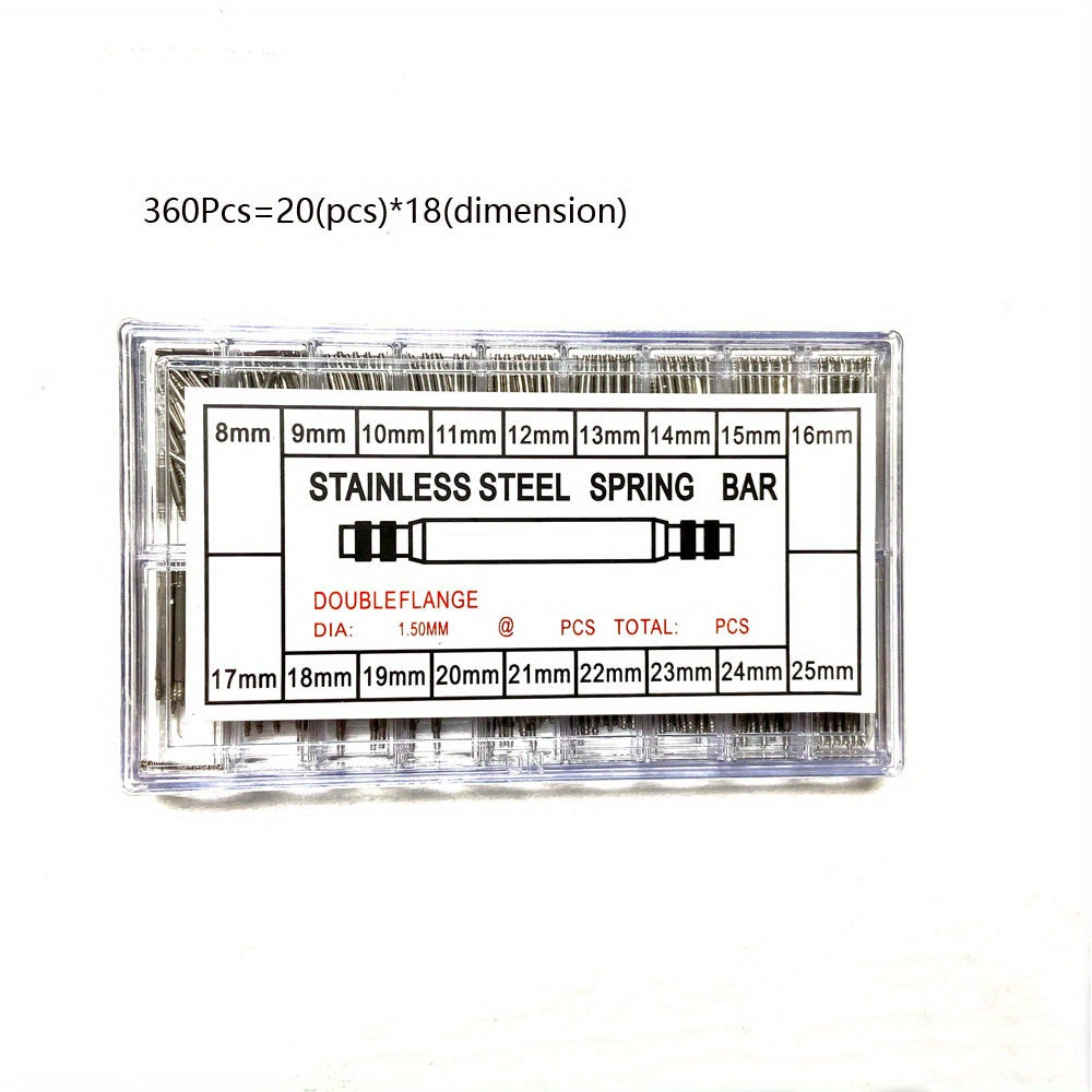 Watch Strap Spring Bar Connection Pins 8-25mm Stainless Steel Repair Kit