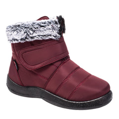 Waterproof Thermal Snow Boots Hook & Loop Furry Winter Ankle Boots