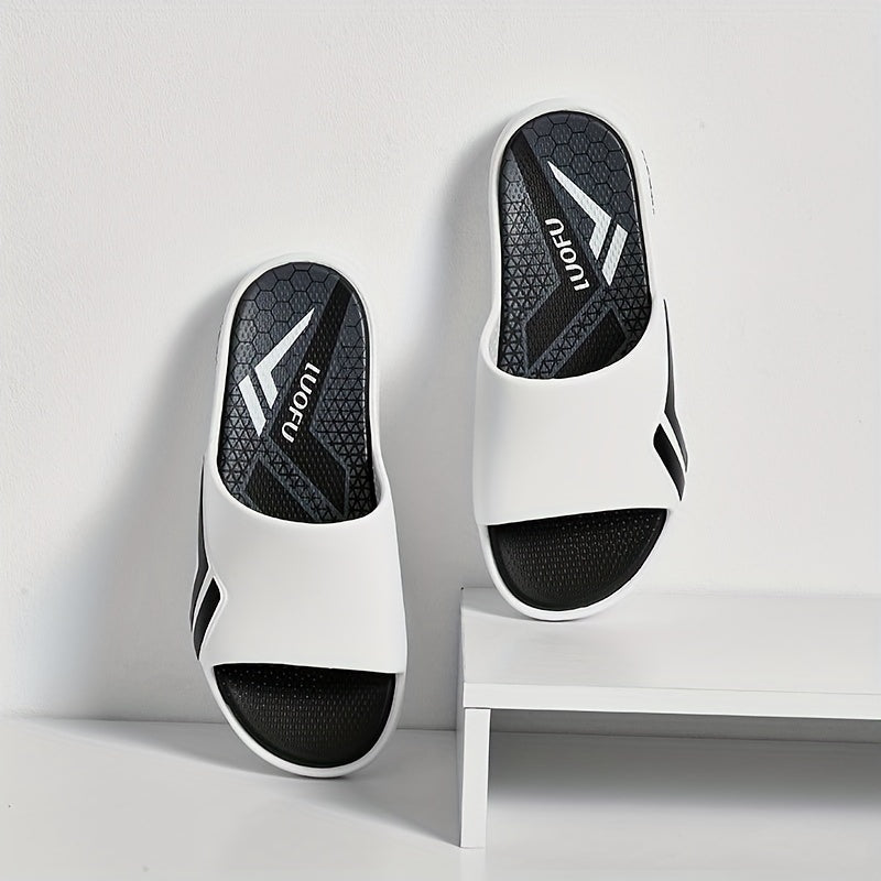 LUOFU Men's Non Slip Platform Slides for Summer