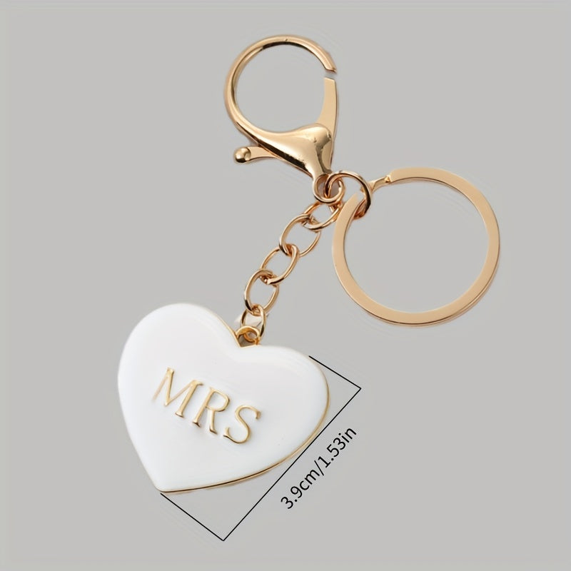 Love Alloy & Peach Heart Keychain Bag Pendant Men Jewelry Gift