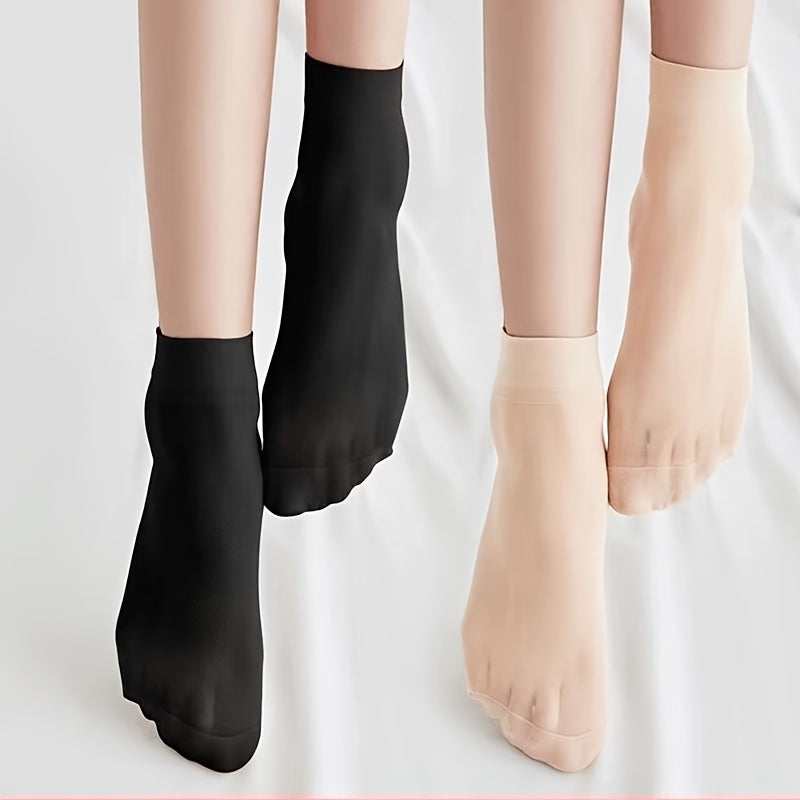 5 Pairs Thin Short Socks Breathable Anti-snag Women's Stockings
