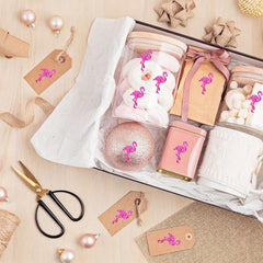 500pcs Flamingo Stickers Roll Adhesive Paper Decals for Water Bottles Scrapbook