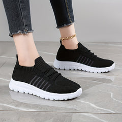 Women's Mesh Sports Shoes Lightweight Lace Up Running Sneakers