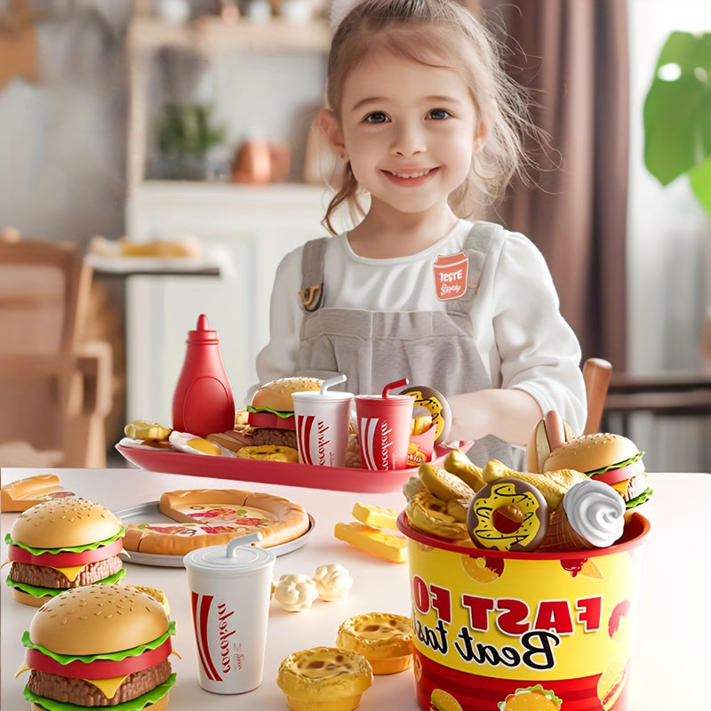 Kids Fast Food Set - Fried Chicken, Fries, Pizza, Birthday Gift