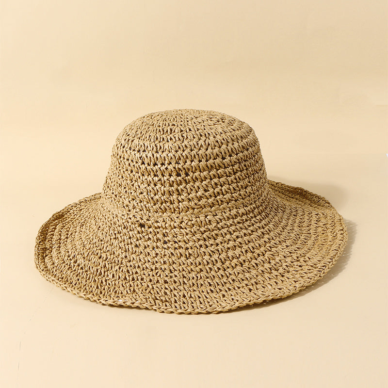 Women's Crochet Big Brim Straw Hat Beach Sun Hat