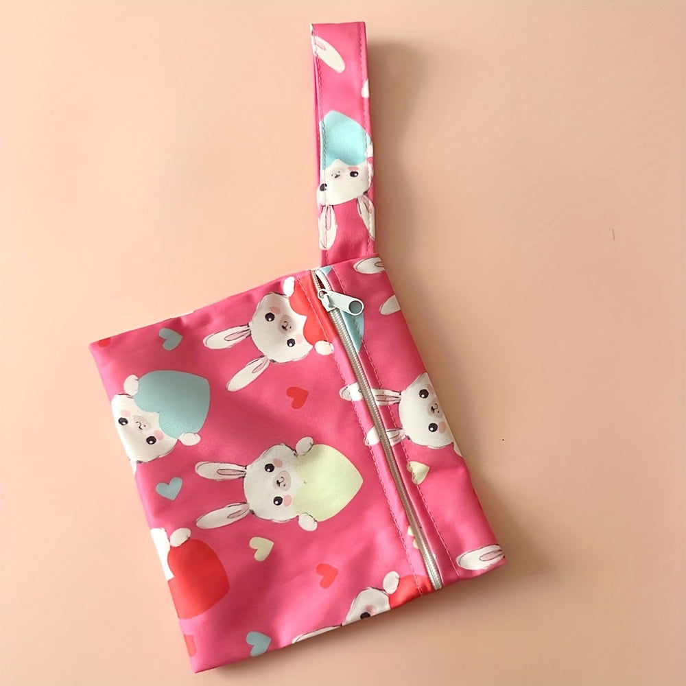 Patterned Mini Wet Bag for Wipes & Snacks Mommy & Baby Bag