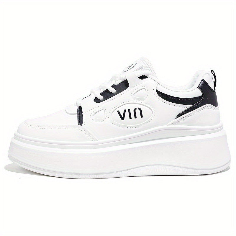 Women's Letter Graphic Lace up Skate Shoes Casual Sneakers