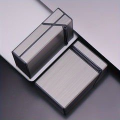 Metal Aluminum Cigarette Case 20 Pack Capacity Slim Anti-pressure Flip Cover