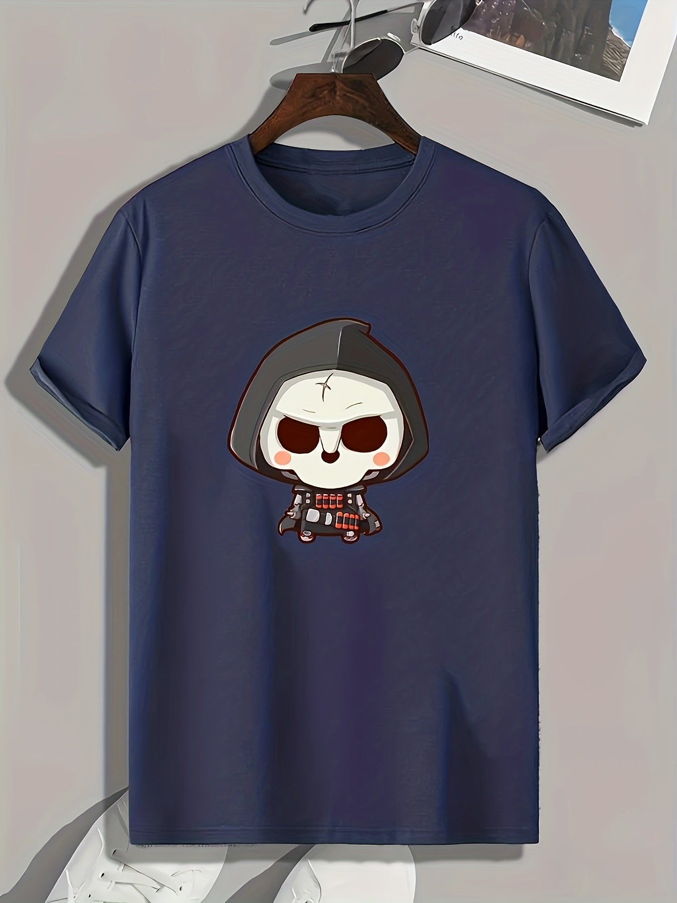 Skull Print Men's T-Shirt Casual Comfy Tees For Summer